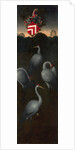 Cranes with the coat of arms of the Pagagnotti family (The reverse of a Panel from a Triptych), c. 1480 by Hans Memling