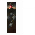 Cranes with the coat of arms of the Pagagnotti family (The reverse of a Panel from a Triptych), c. 1480 by Hans Memling