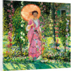 Hollyhocks by Frederick Carl Frieseke