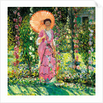 Hollyhocks by Frederick Carl Frieseke