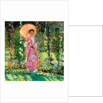 Hollyhocks by Frederick Carl Frieseke