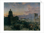 Washington Street, Indianapolis at Dusk, 1892-1895 by Theodor Groll
