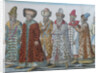Portrait of Moscow Monarchs Ivan III, Vasili III Ivanovich, Ivan IV of Russia and entourage by Anonymous