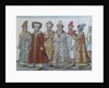 Portrait of Moscow Monarchs Ivan III, Vasili III Ivanovich, Ivan IV of Russia and entourage by Anonymous