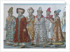 Portrait of Moscow Monarchs Ivan III, Vasili III Ivanovich, Ivan IV of Russia and entourage by Anonymous