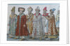 Portrait of Moscow Monarchs Ivan III, Vasili III Ivanovich, Ivan IV of Russia and entourage by Anonymous
