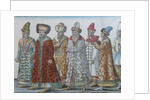 Portrait of Moscow Monarchs Ivan III, Vasili III Ivanovich, Ivan IV of Russia and entourage by Anonymous