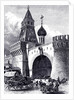 View of the Nikolskaya Tower and Armory in Moscow, ca 1860 by Anonymous