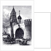 View of the Nikolskaya Tower and Armory in Moscow, ca 1860 by Anonymous