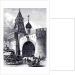View of the Nikolskaya Tower and Armory in Moscow, ca 1860 by Anonymous