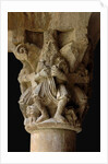 Detail of a capital in the cloister Sant Pere de Galligants, 12th century by Anonymous