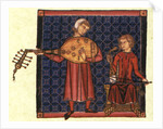 Two minstrels. Illustration from the codex of the Cantigas de Santa Maria, c. 1280 by Anonymous