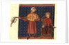 Two minstrels. Illustration from the codex of the Cantigas de Santa Maria, c. 1280 by Anonymous