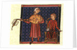 Two minstrels. Illustration from the codex of the Cantigas de Santa Maria, c. 1280 by Anonymous
