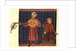 Two minstrels. Illustration from the codex of the Cantigas de Santa Maria, c. 1280 by Anonymous