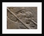 King Ashurnasirpal II during a royal lion hunt, 7th cen. BC by Assyrian Art