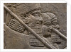 King Ashurnasirpal II during a royal lion hunt, 7th cen. BC by Assyrian Art