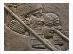King Ashurnasirpal II during a royal lion hunt, 7th cen. BC by Assyrian Art