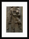 Hero Gilgamesh mastering a lion, 722-705 BC by Assyrian Art