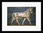 The Ishtar Gate, Babylon. Relief of bull, 6th century BC by Assyrian Art