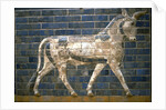 The Ishtar Gate, Babylon. Relief of bull, 6th century BC by Assyrian Art