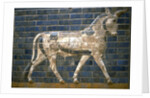 The Ishtar Gate, Babylon. Relief of bull, 6th century BC by Assyrian Art