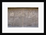 Relief with two figures of Ashurnasirpal, winged mythological beings and the god Ashur, before the Tree of Life, 885-860 BC by Assyrian Art
