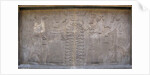 Relief with two figures of Ashurnasirpal, winged mythological beings and the god Ashur, before the Tree of Life, 885-860 BC by Assyrian Art