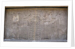 Relief with two figures of Ashurnasirpal, winged mythological beings and the god Ashur, before the Tree of Life, 885-860 BC by Assyrian Art