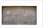 Relief with two figures of Ashurnasirpal, winged mythological beings and the god Ashur, before the Tree of Life, 885-860 BC by Assyrian Art