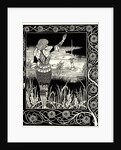 Arthur Learns of the Sword Excalibur. Illustration to the book Le Morte dArthur by Sir Thomas Mal by Aubrey Beardsley