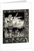 Arthur Learns of the Sword Excalibur. Illustration to the book Le Morte dArthur by Sir Thomas Mal by Aubrey Beardsley