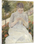 Young Woman Sewing in the Garden, 1880-1882 by Mary Cassatt