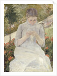 Young Woman Sewing in the Garden, 1880-1882 by Mary Cassatt