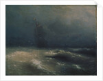 Storm at the seashore by Nice, 1885 by Ivan Konstantinovich Aivazovsky
