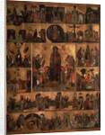 The Glorification of the Virgin (Akathist Hymn to the Most Holy Theotokos), 14th century by Russian icon