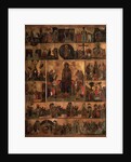 The Glorification of the Virgin (Akathist Hymn to the Most Holy Theotokos), 14th century by Russian icon