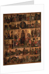 The Glorification of the Virgin (Akathist Hymn to the Most Holy Theotokos), 14th century by Russian icon