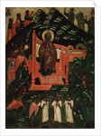 The Synaxis of the Virgin, End of 14th cen by Russian icon