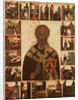 Saint Nicholas with scenes from his life, 14th century by Russian icon