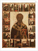 Saint Nicholas with scenes from his life, 14th century by Russian icon