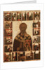 Saint Nicholas with scenes from his life, 14th century by Russian icon