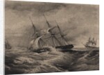 The frigate Kreiser and the sloop Ladoga at the coast of America 1823, 1900s-1910s by Anonymous
