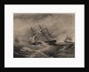 The frigate Kreiser and the sloop Ladoga at the coast of America 1823, 1900s-1910s by Anonymous