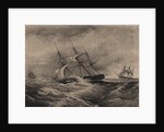 The frigate Kreiser and the sloop Ladoga at the coast of America 1823, 1900s-1910s by Anonymous