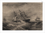The frigate Kreiser and the sloop Ladoga at the coast of America 1823, 1900s-1910s by Anonymous