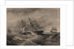 The frigate Kreiser and the sloop Ladoga at the coast of America 1823, 1900s-1910s by Anonymous