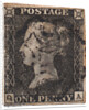 One Penny Black, the worlds first postage stamp, c. 1840 by Philately