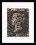 One Penny Black, the worlds first postage stamp, c. 1840 by Philately