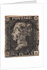 One Penny Black, the worlds first postage stamp, c. 1840 by Philately